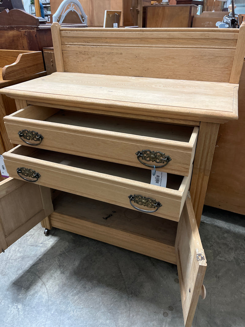 Natural Wood Washstand Antique