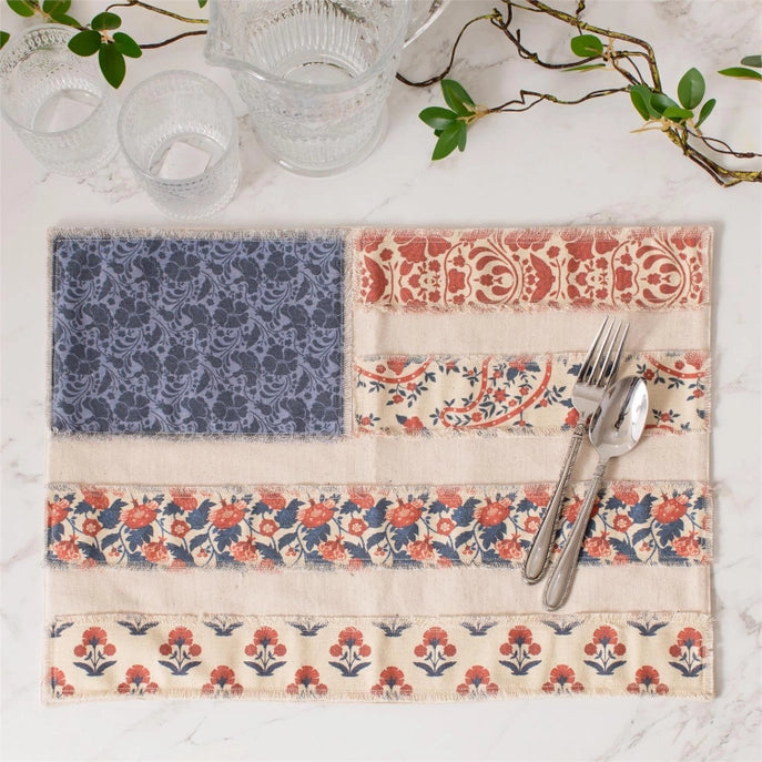Patchwork American Flag Placemat