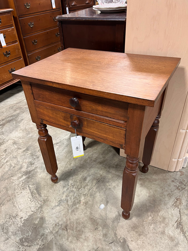 Antique Side Table w 2 drawers
