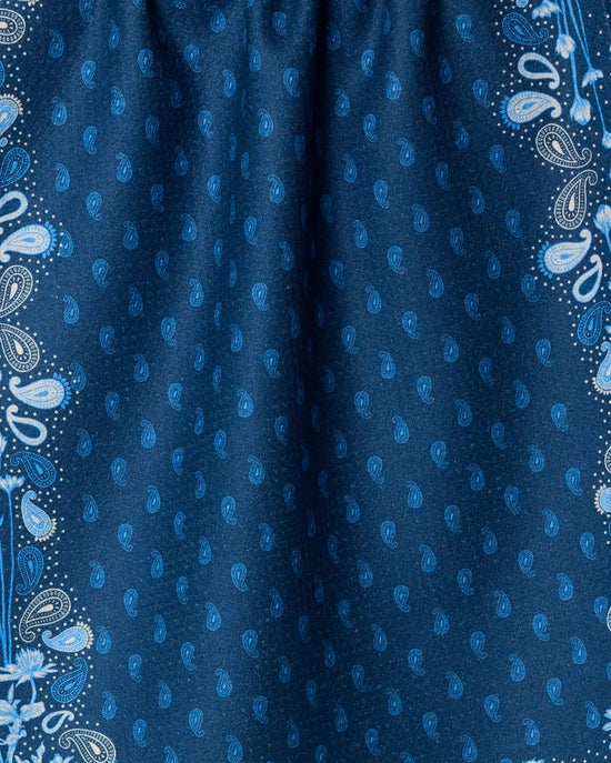 Geometry Tea Towel - Bronco Indigo