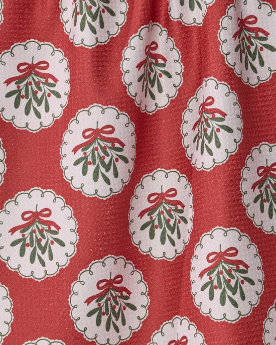 Geometry Tea Towel - Merry Mistletoe