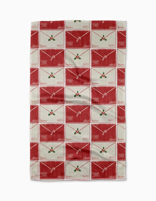 Geometry Tea Towel - Christmas Letter Stack