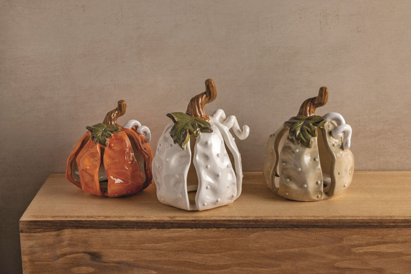 Textured Stoneware Pumpkin