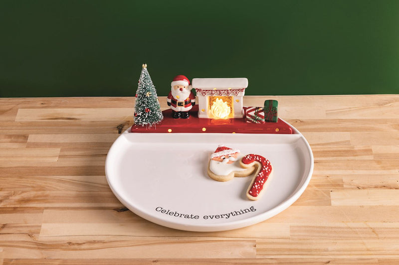 Large Scene Santa Light Up Sitter