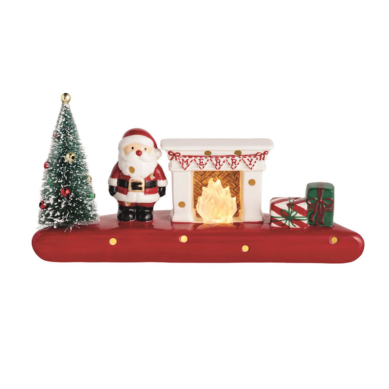 Large Scene Santa Light Up Sitter