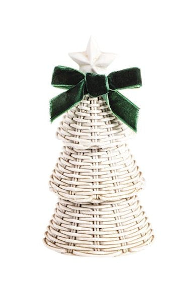 Small Resin Wicker Christmas Sitter