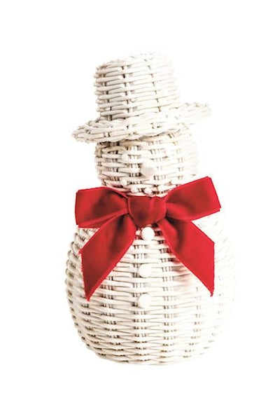 Small Resin Wicker Christmas Sitter