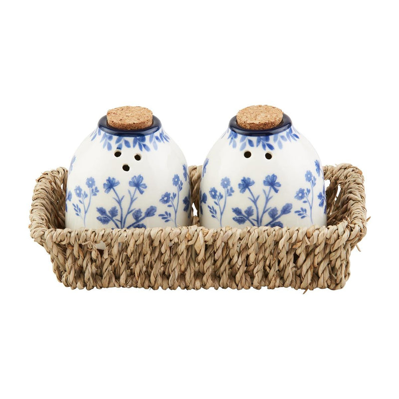 Blue Floral Salt & Pepper Set