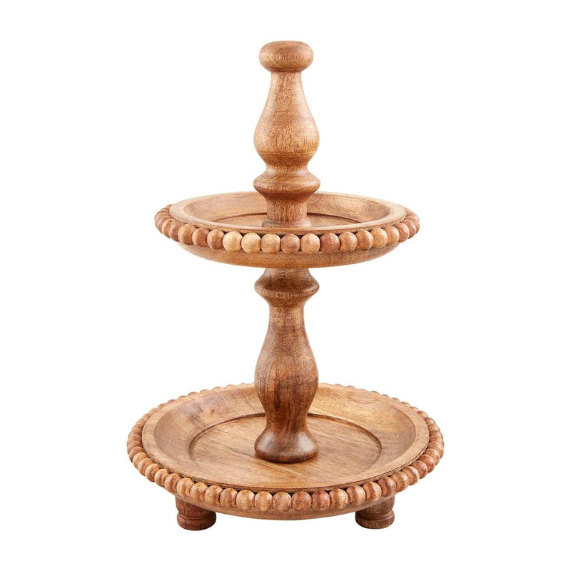 Mini Beaded Two Tiered Stand