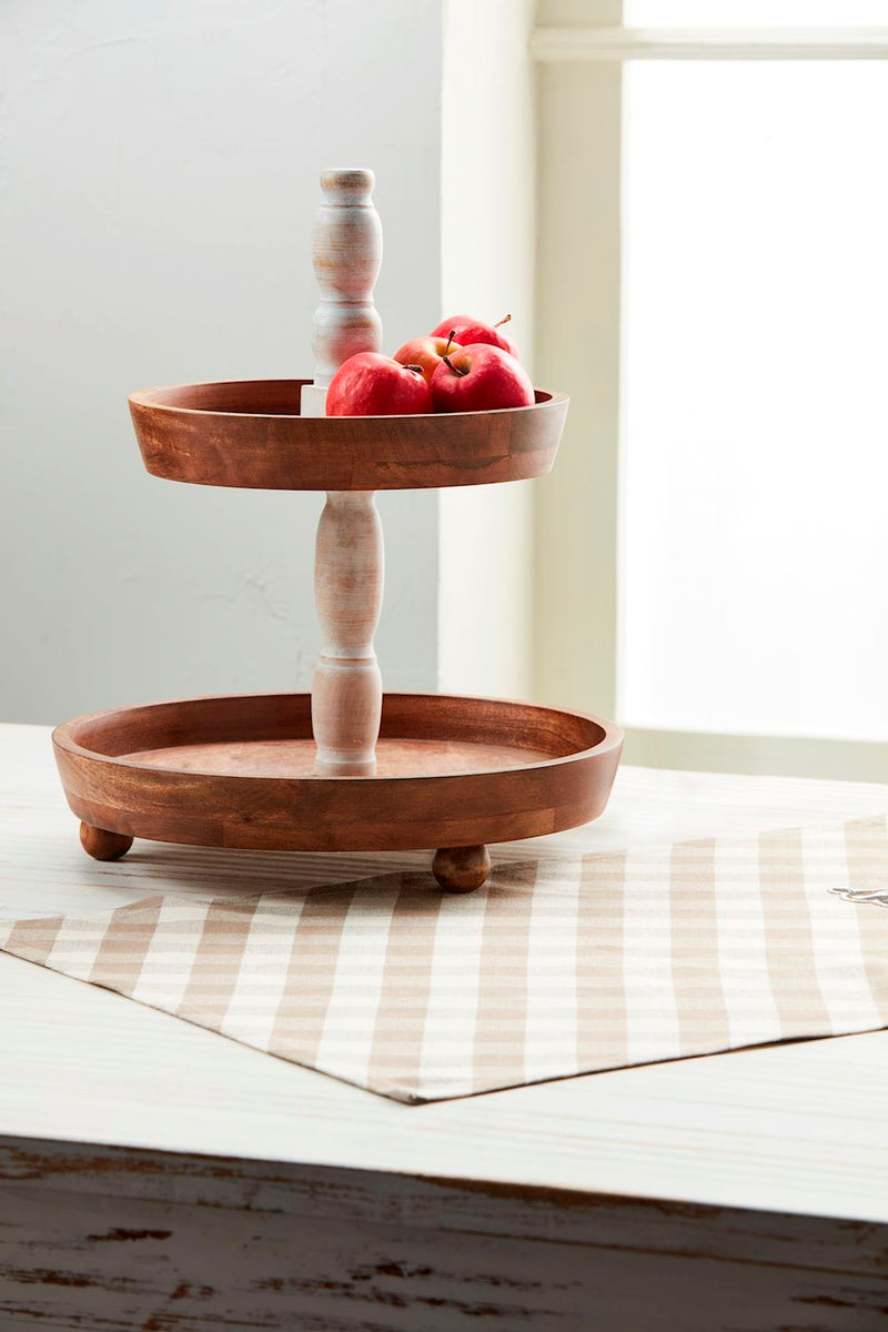 Banister Wood Tiered Server