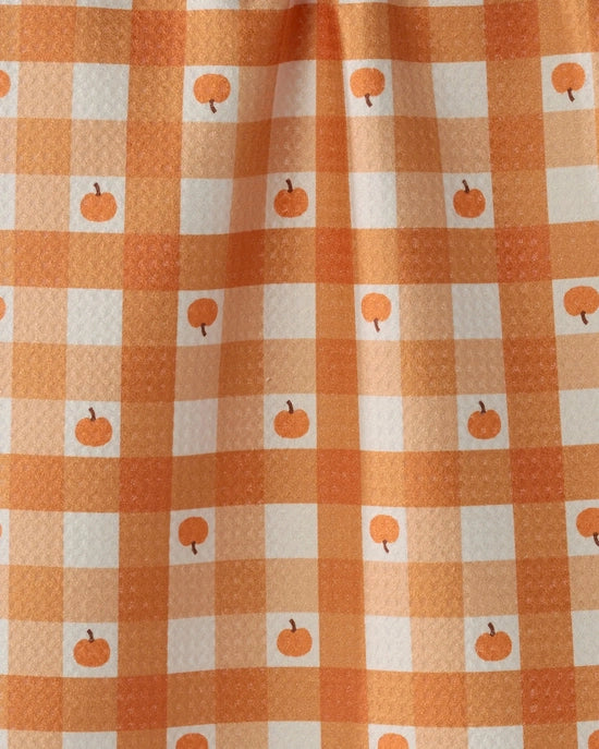 Geometry Bar Towel - Pumpkin Check