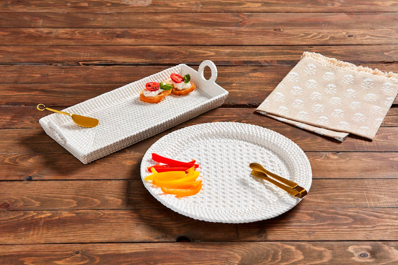 Woven Ceramic Hostess Set