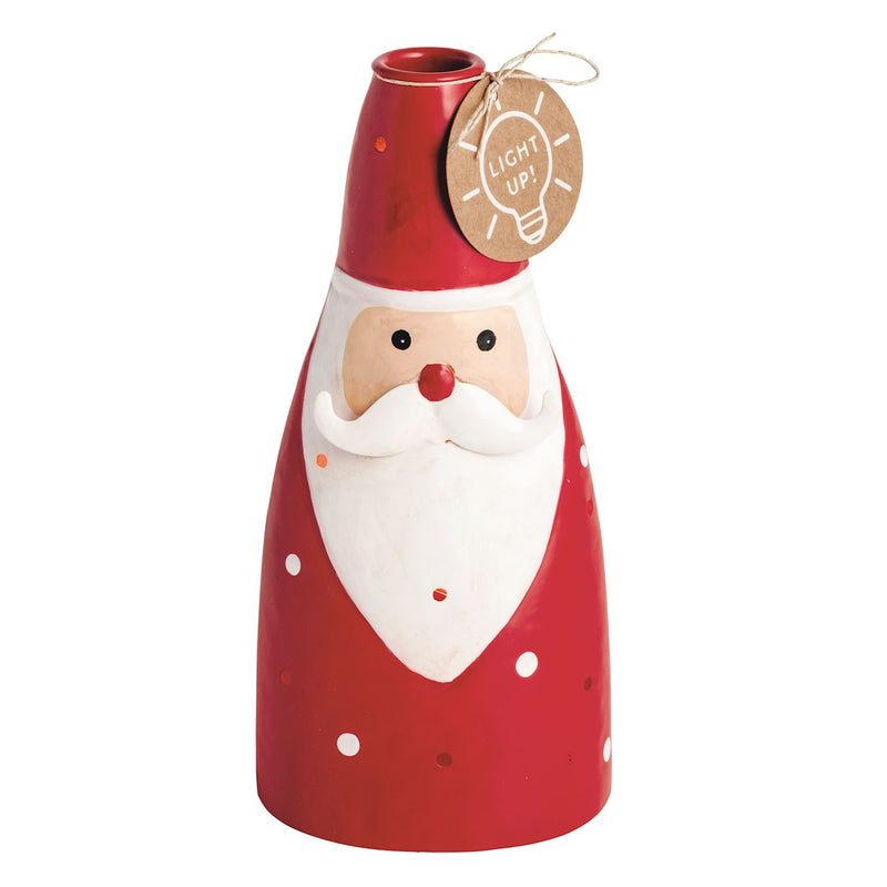 Light Up Santa Taper Holder