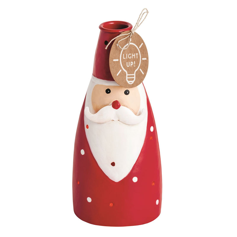 Light Up Santa Taper Holder