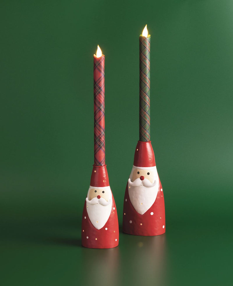 Light Up Santa Taper Holder