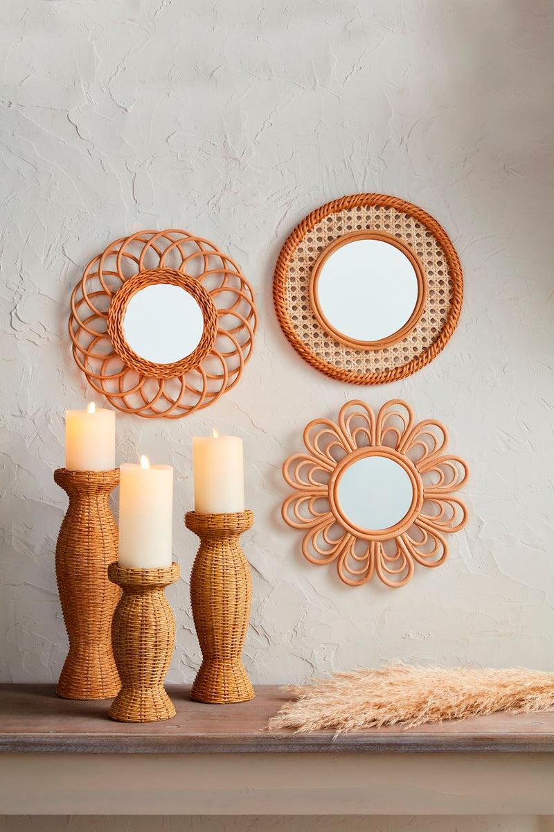 Rattan Woven Mirror
