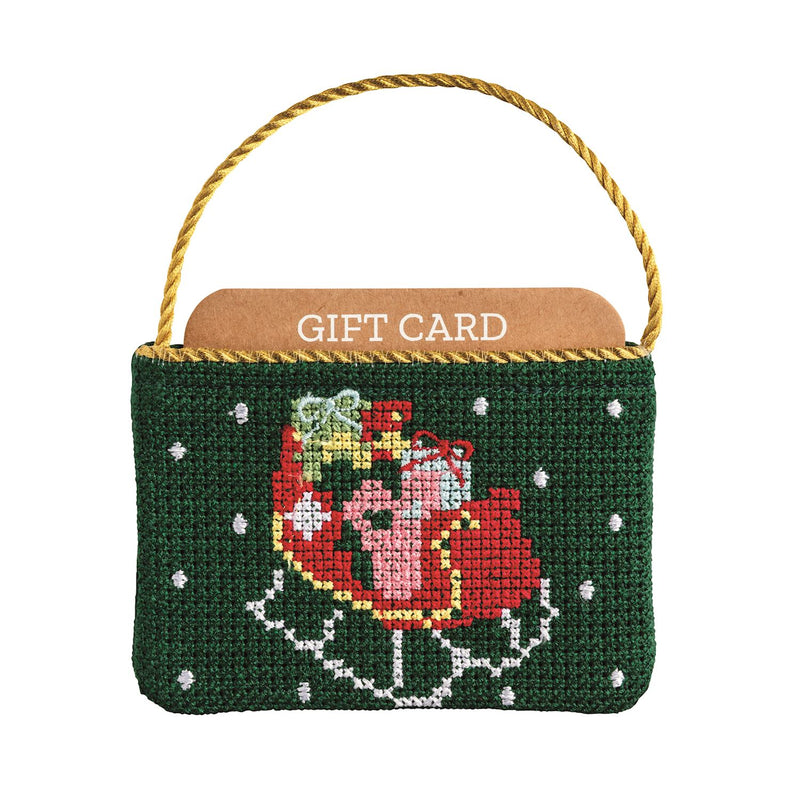 Christmas Needlepoint Gift Card Pouch