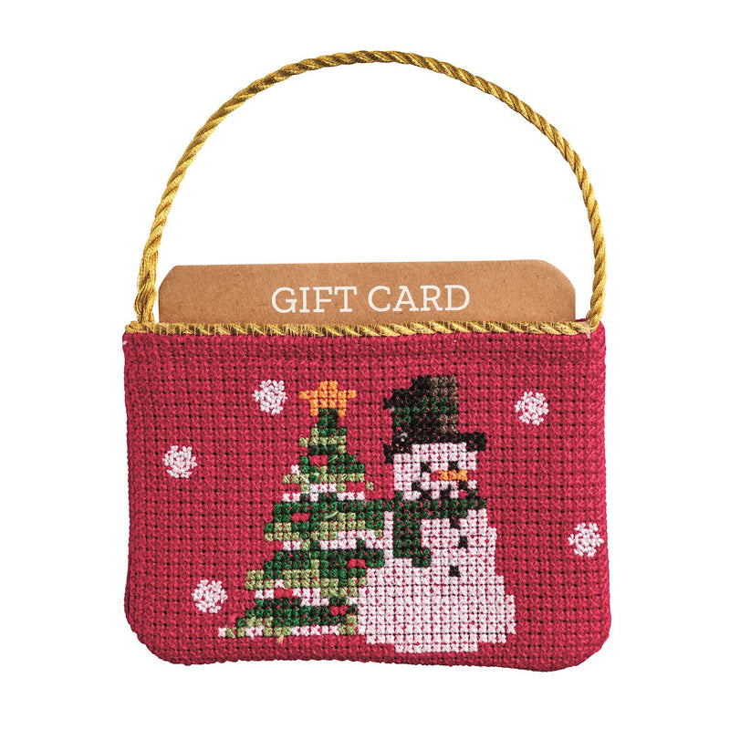 Christmas Needlepoint Gift Card Pouch