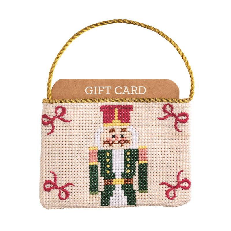 Christmas Needlepoint Gift Card Pouch