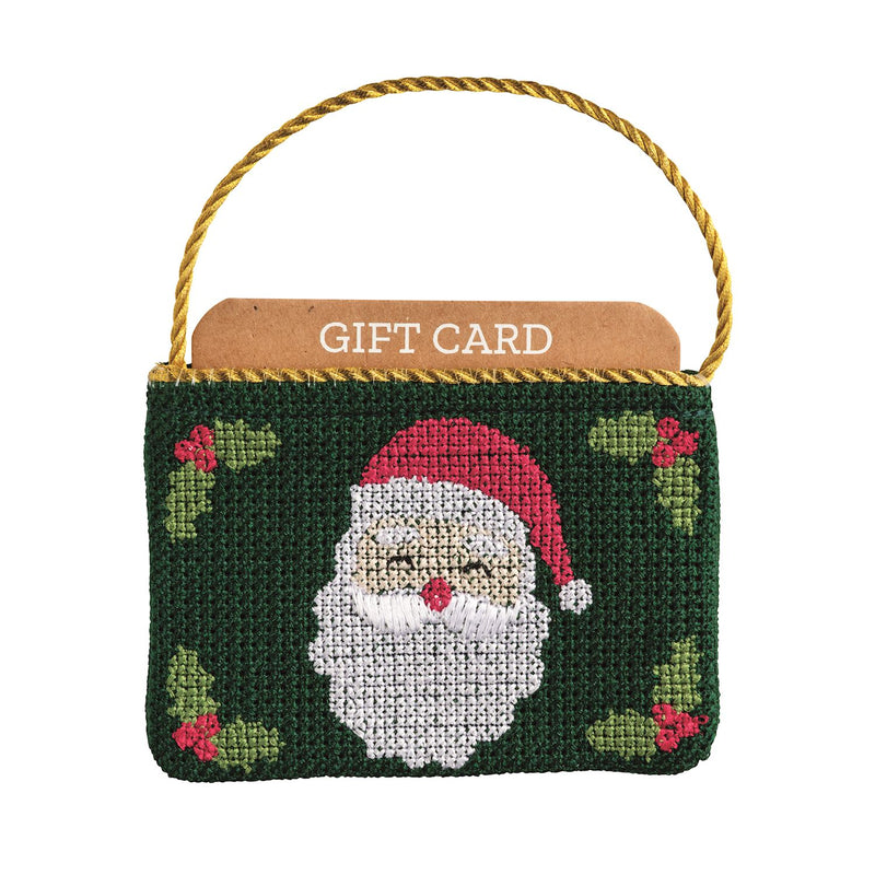 Christmas Needlepoint Gift Card Pouch