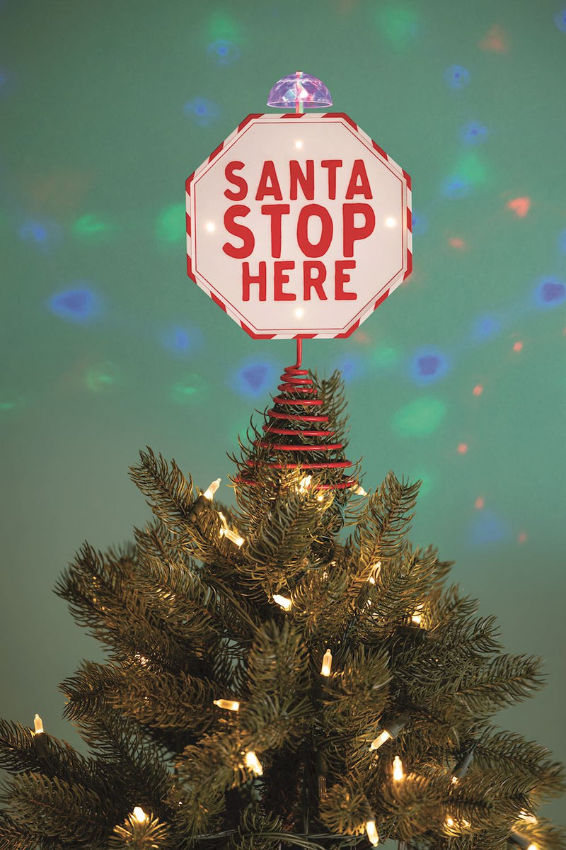 Santa Stop Projector Tree Topper