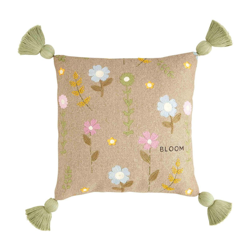 Floral Tassel Pillow
