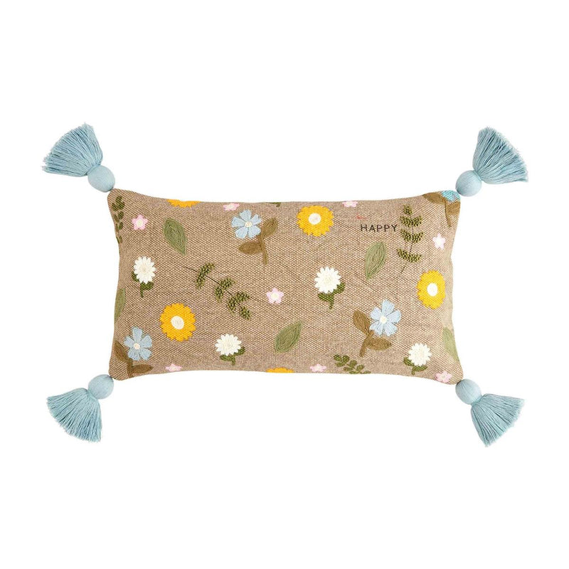 Floral Tassel Pillow