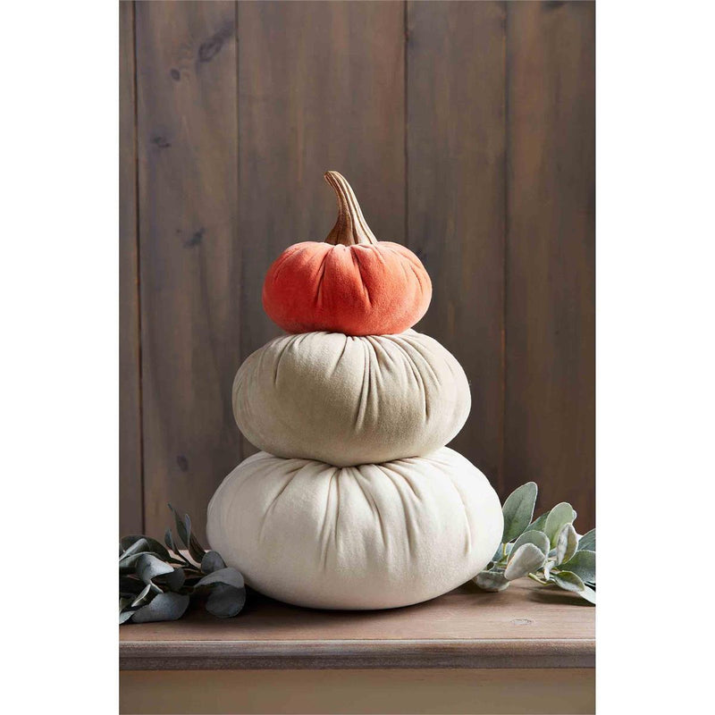 Velvet Stacked Pumpkins