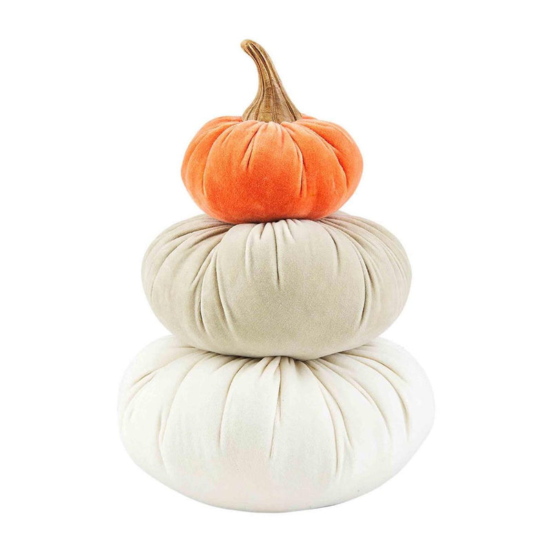 Velvet Stacked Pumpkins