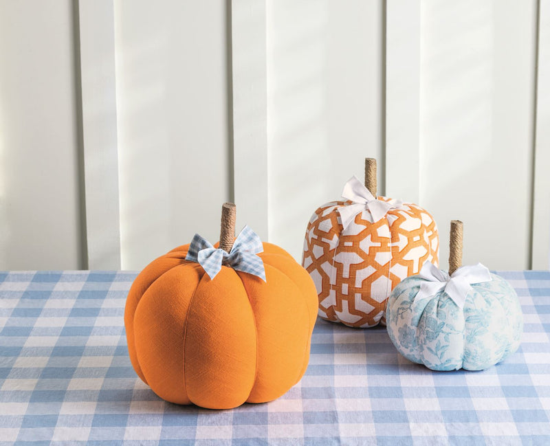 Patterned Fabric Pumpkin