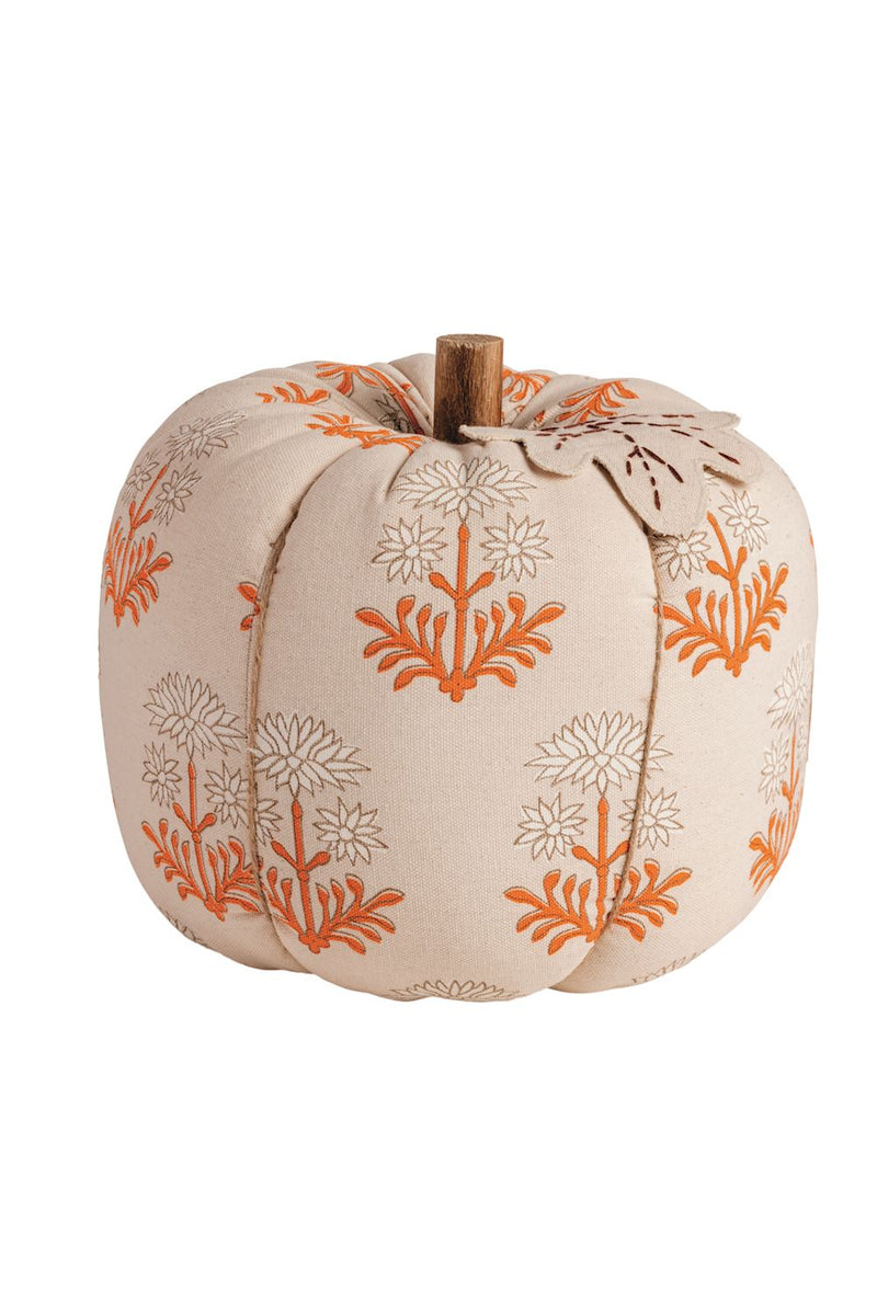Stuffed Block Print Pumpkin