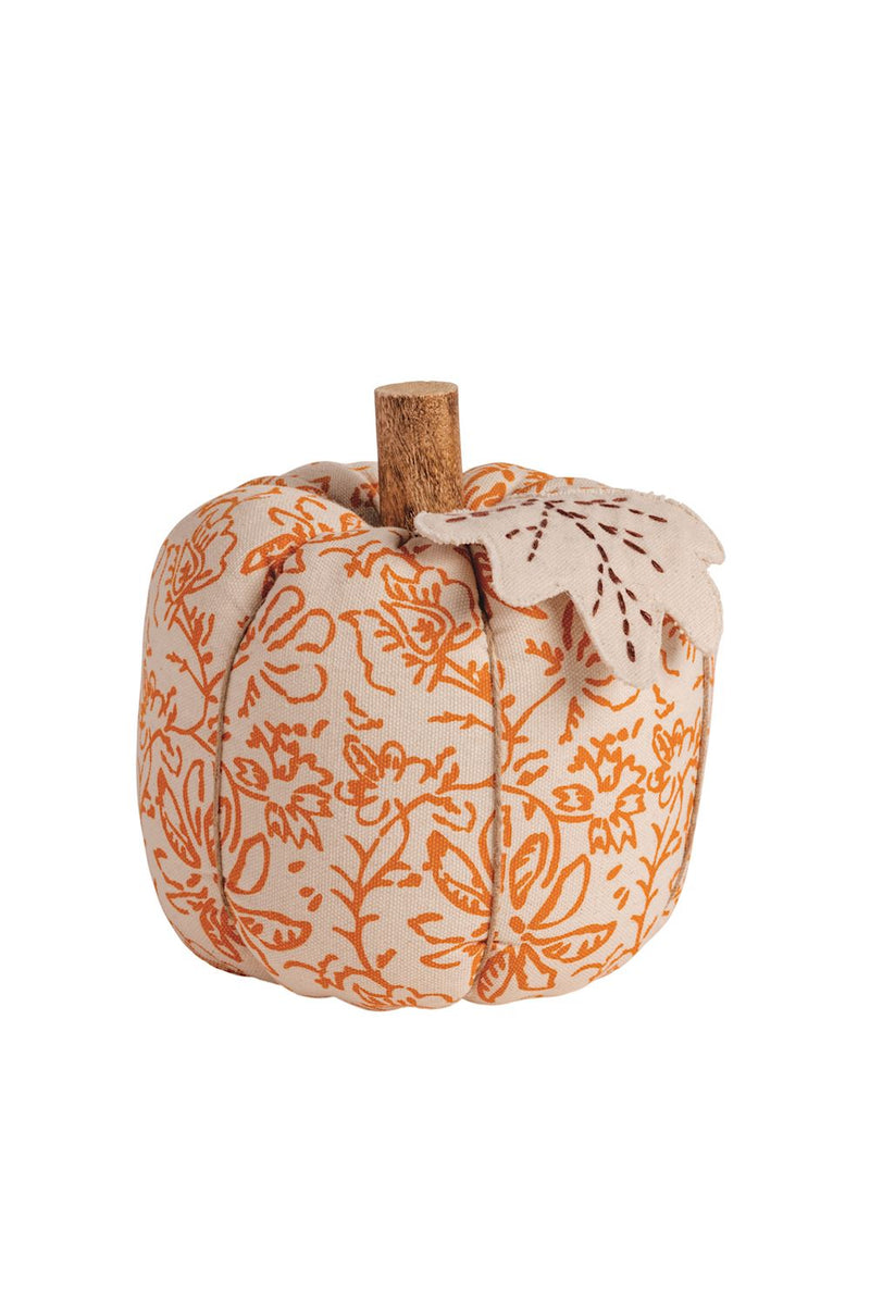 Stuffed Block Print Pumpkin