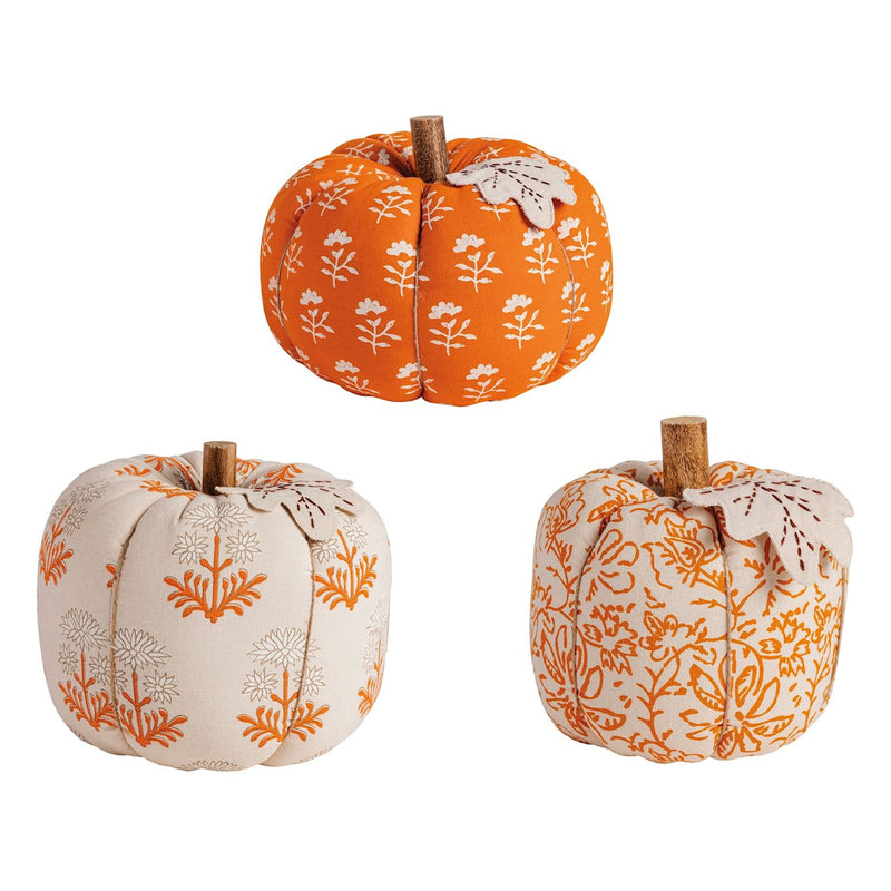 Stuffed Block Print Pumpkin