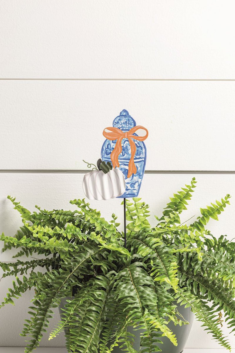 Pumpkin Topiary Garden Stake