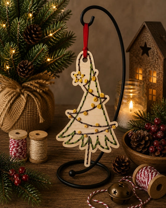Wood Embroidery Kit - Whimsical Tree