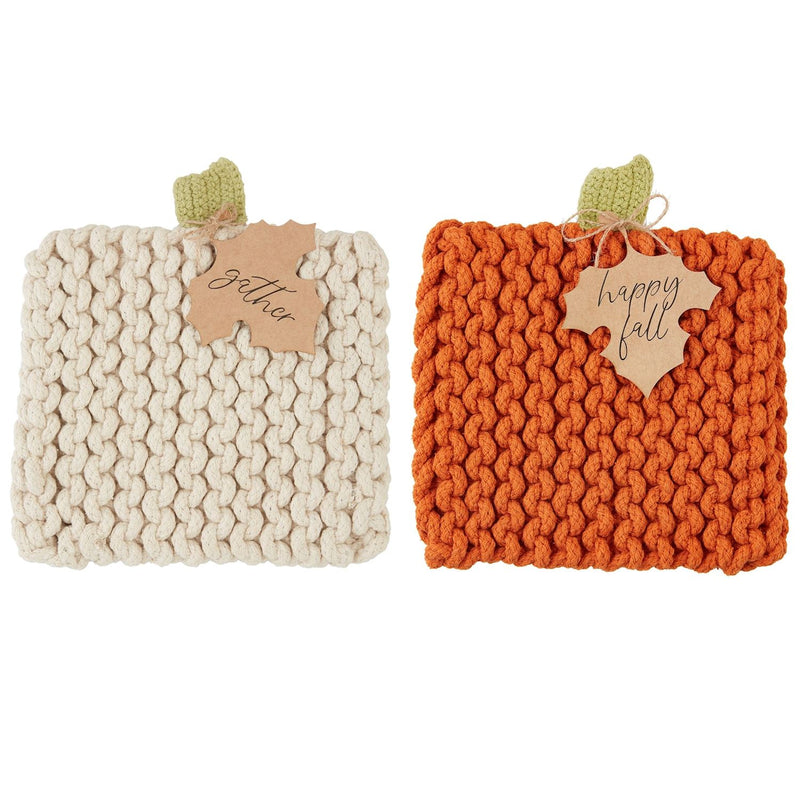 Pumpkin Knit Trivet