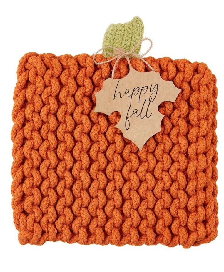 Pumpkin Knit Trivet