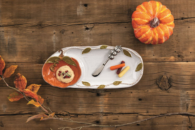 Pumpkin Tray & Dip Set