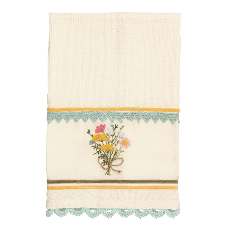 Flower Embroidery Towel