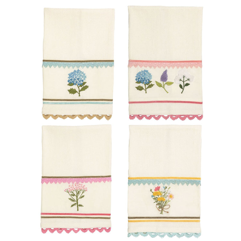 Flower Embroidery Towel