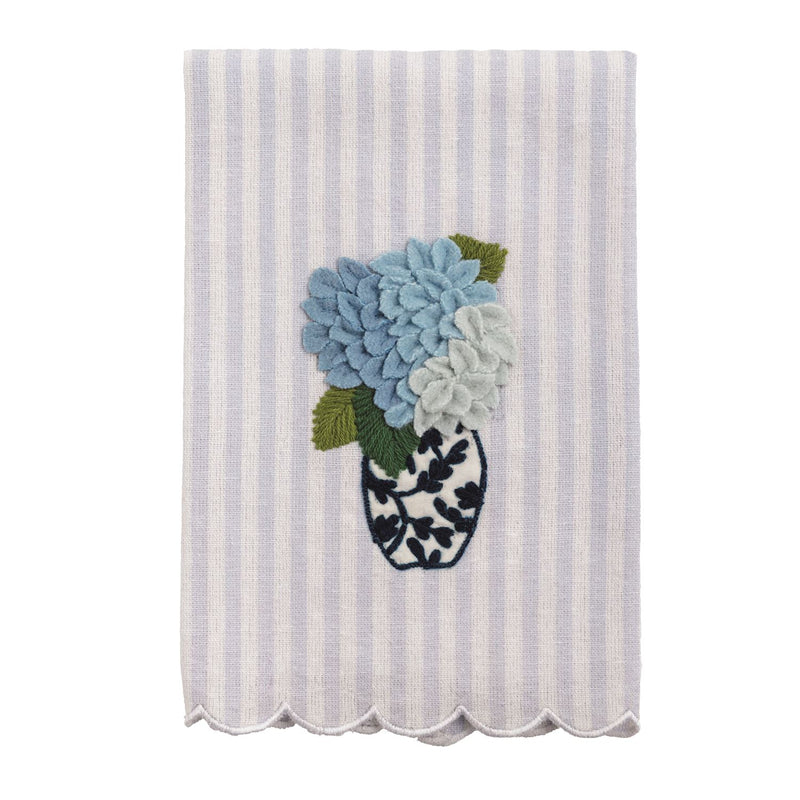 Topiary Embroidered Tea Towel