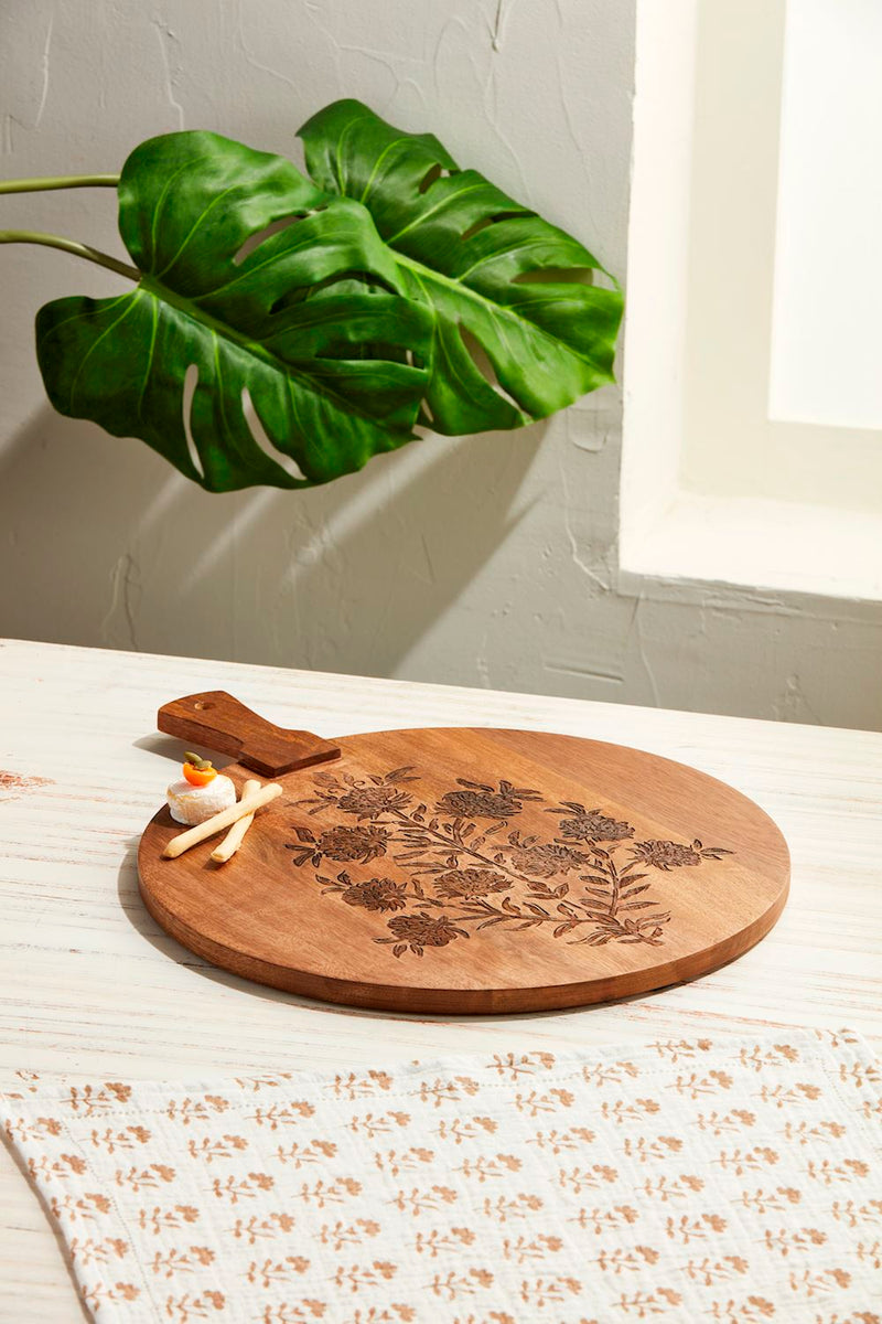 Block Print Circle Board