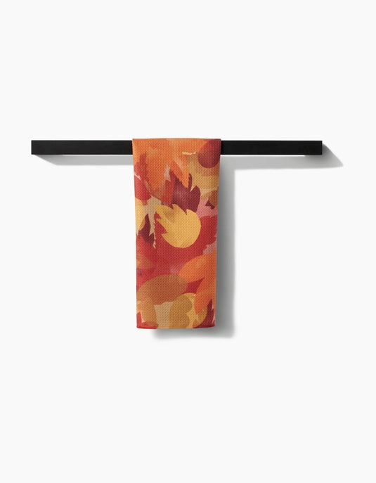 Geometry Tea Towel - Watercolor Fallen Leaves