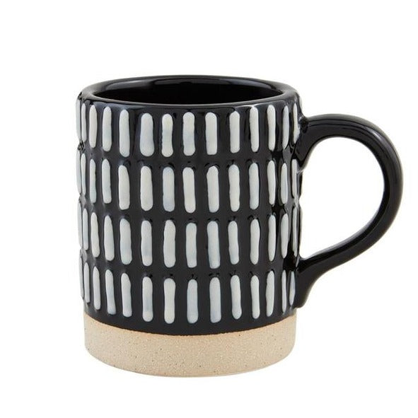 Black Patterned Mug
