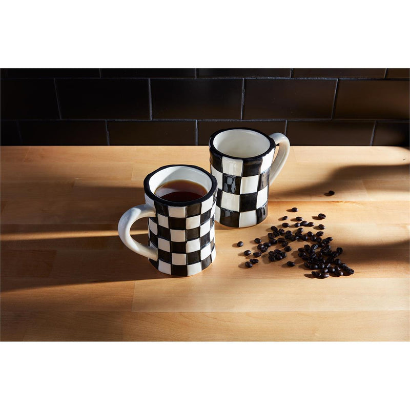 Checked Bistro Mug