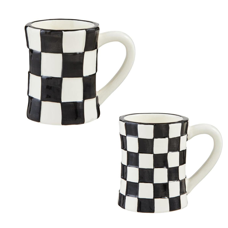 Checked Bistro Mug