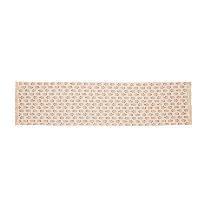 Taupe Block Print Table Runner