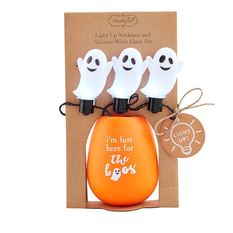 Halloween Wine Glass & Necklace Set