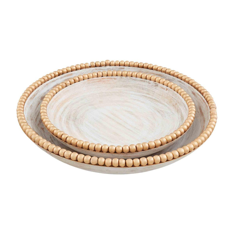Gold Beaded Serving Bowl