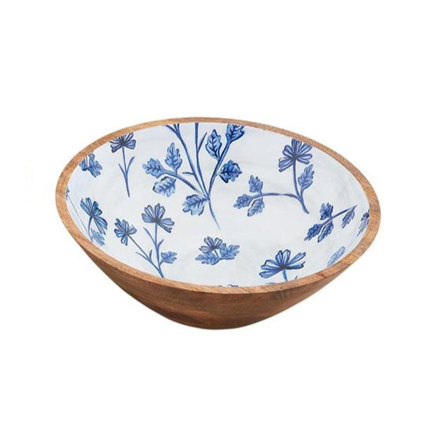 Blue Floral Enamel Bowl